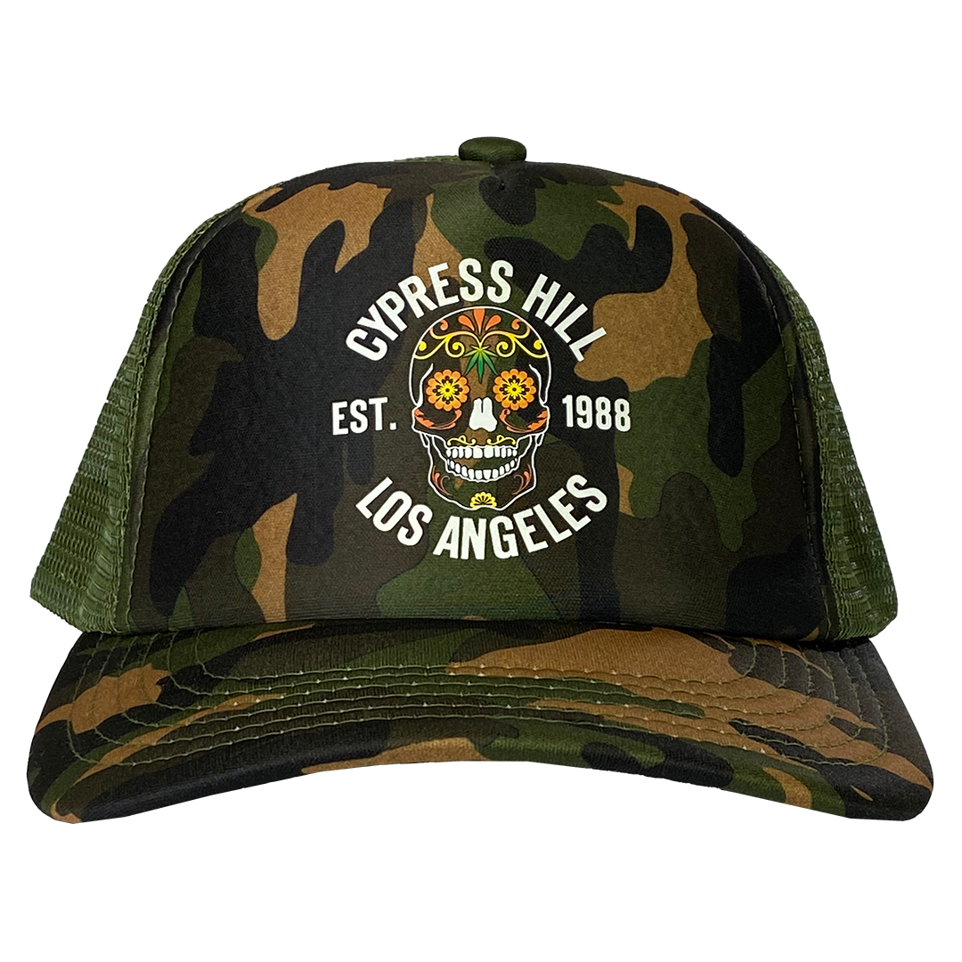 Cypress Hill "Day Of The Dead" Trucker Hat in Camo
