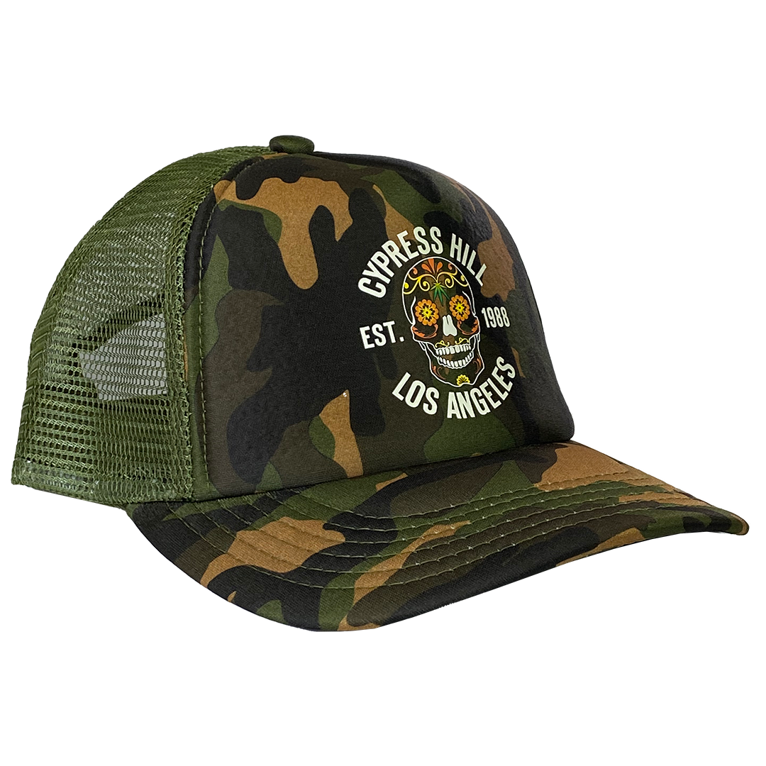 Cypress Hill "Day Of The Dead" Trucker Hat in Camo