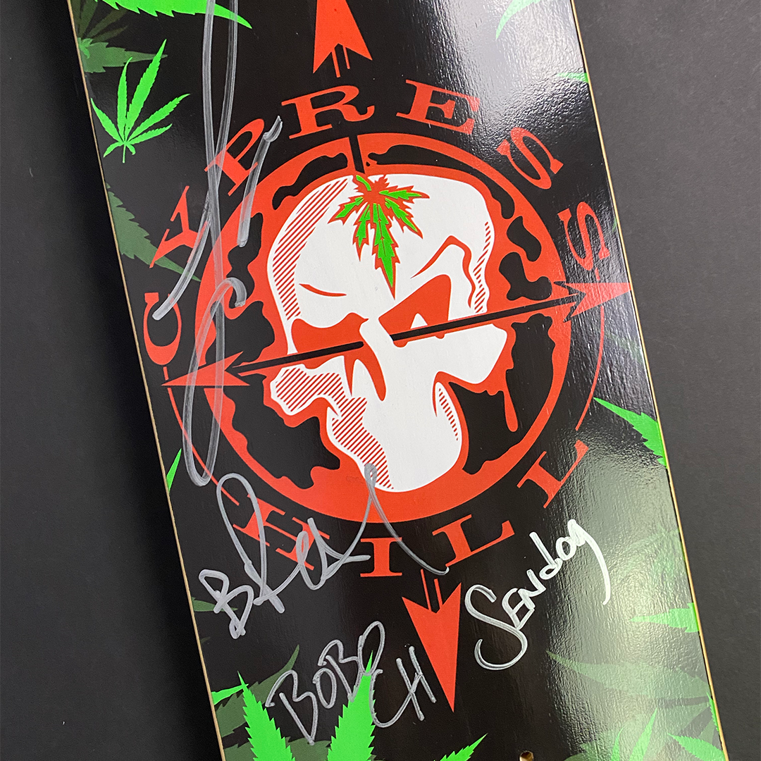 Cypress Hill "Skull N Compass" AUTOGRAPHED Limited Edition Skate Deck