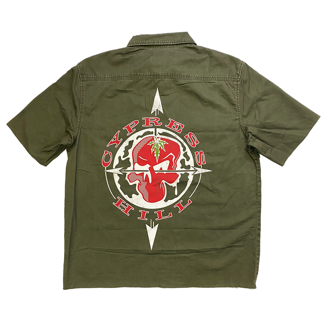 Cypress Hill "OG Skull N Compass" Limited Edition Short Sleeve Button Shirt