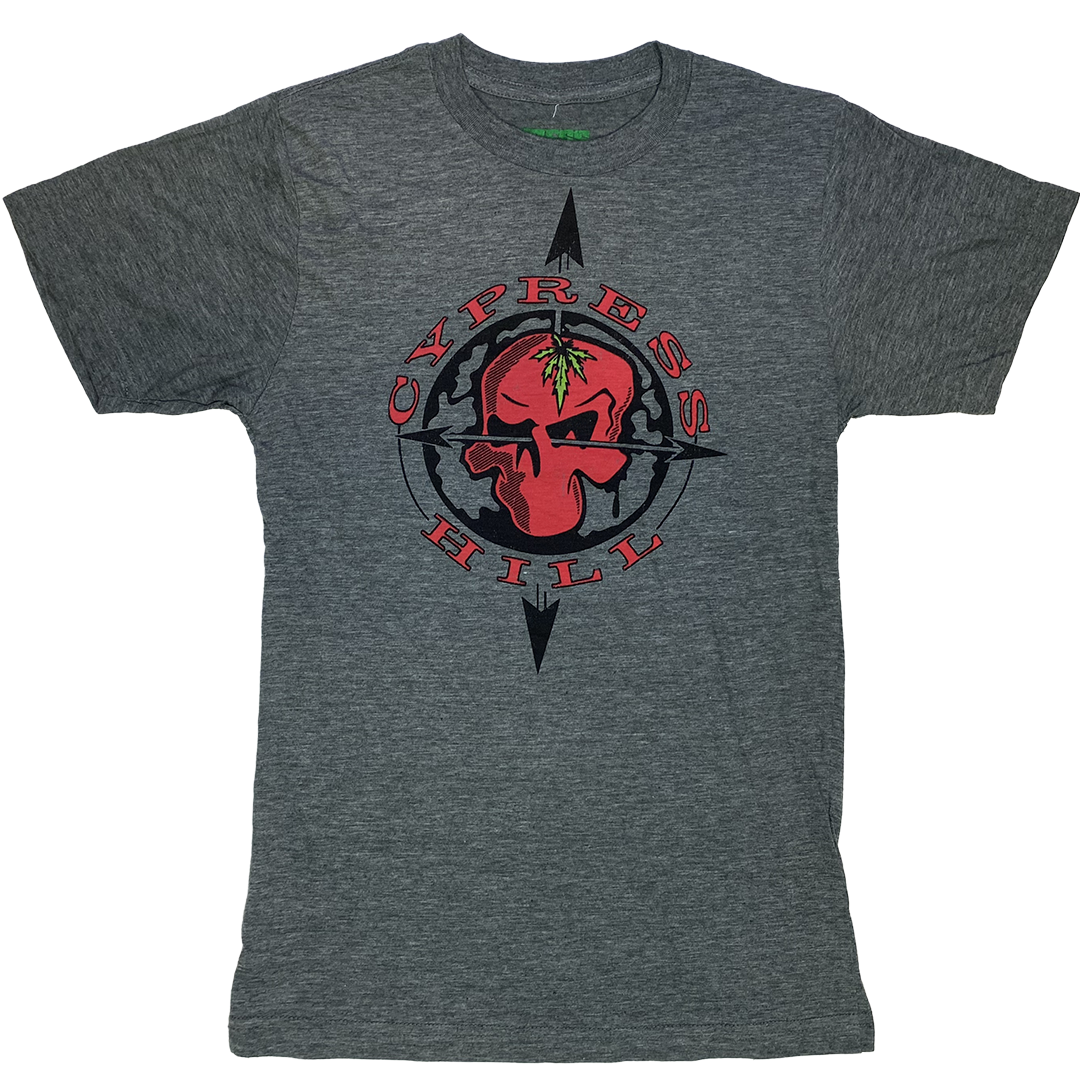 "Skull N Compass" Women's T-Shirt in Heather Grey