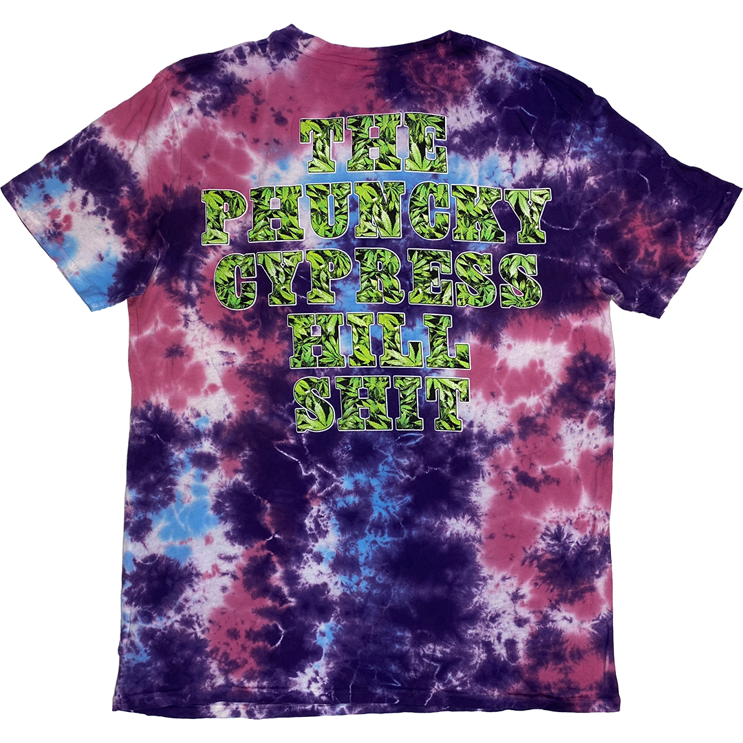 "Phuncky Shit" T-Shirt In Purple Tie Dye