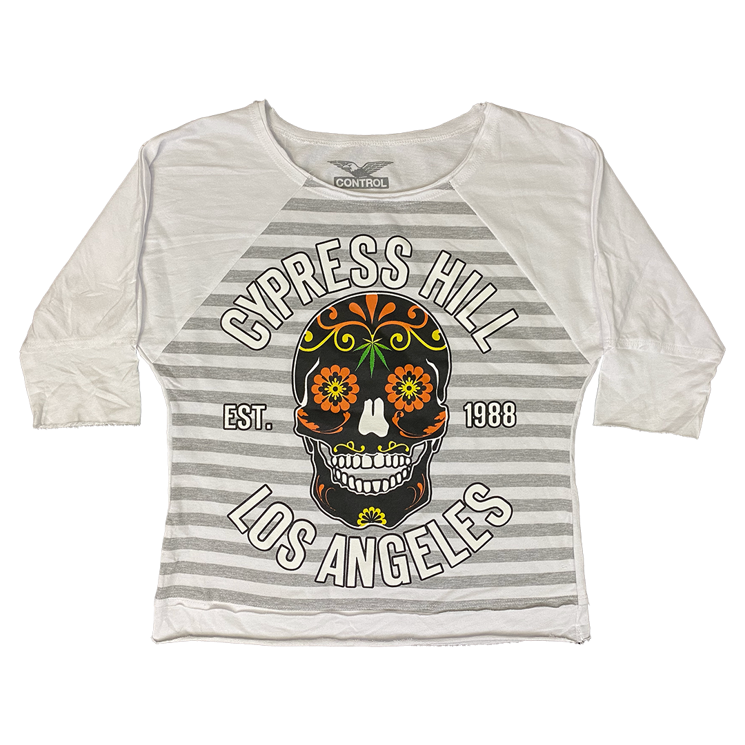 Cypress Hill "Day of the Dead" Women's Striped Raglan