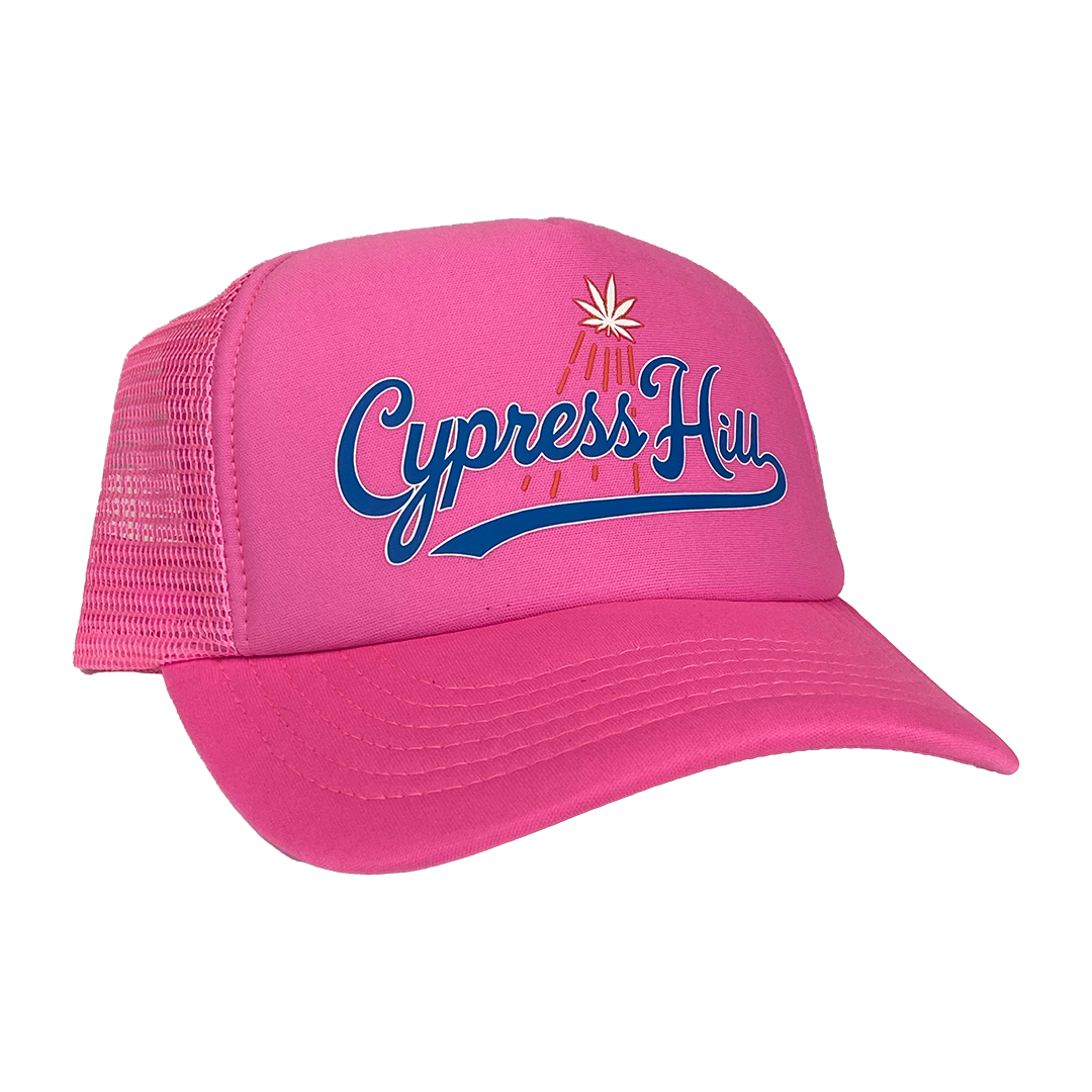Cypress Hill "LA Blue" Trucker Hat in Pink