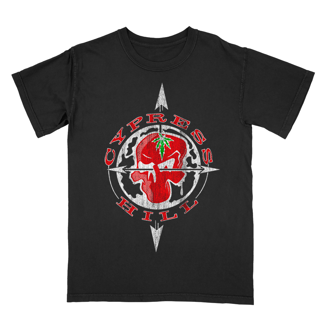 Cypress Hill "OG Skull N Compass" Black T-Shirt