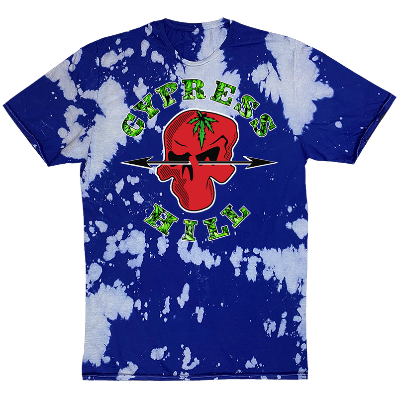 Cypress Hill "Phuncky Shit" T-shirt in Blue and White Tie Dye