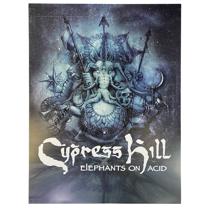 Cypress Hill "Elephants on Acid" AUTOGRAPHED Limited Edition Poster