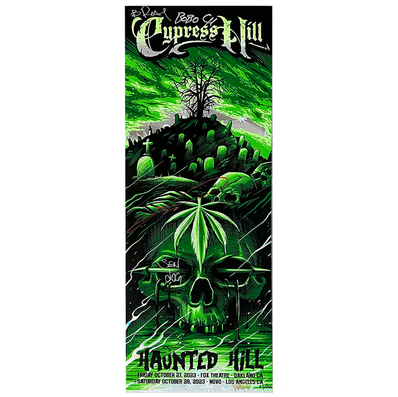Cypress Hill "Haunted Hill 2023" AUTOGRAPHED Limited Edition Maxxer Foil Poster