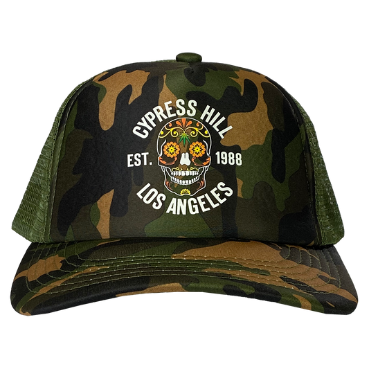Cypress Hill "Day Of The Dead" Trucker Hat in Camo