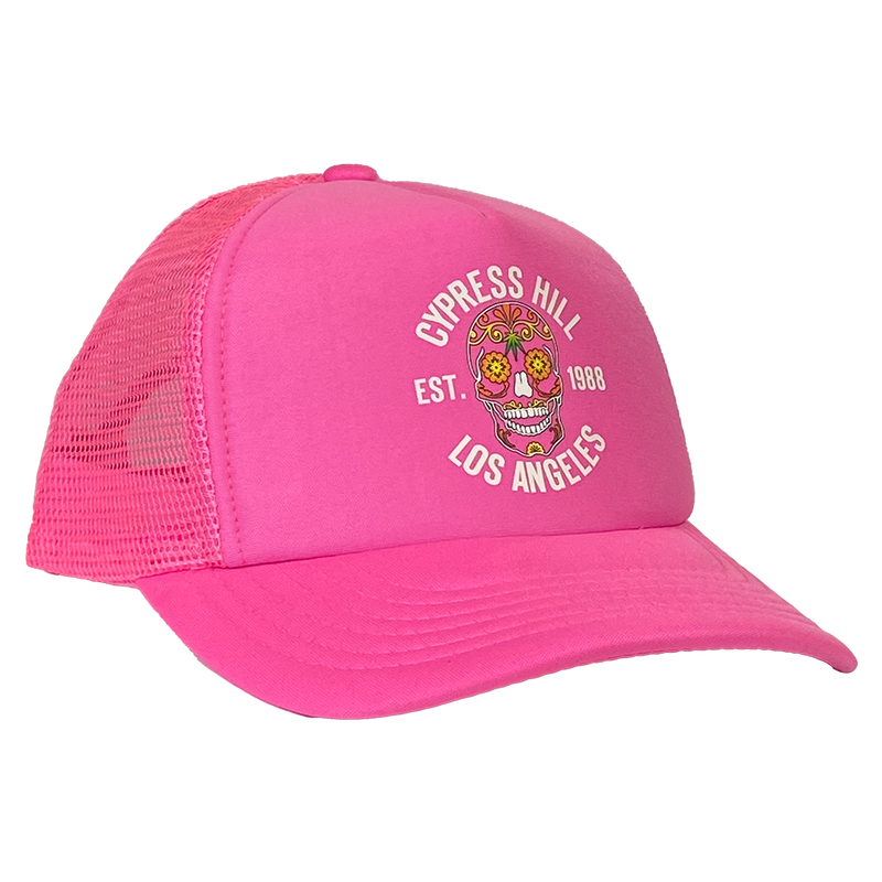 Cypress Hill "Day Of The Dead" Trucker Hat in Pink