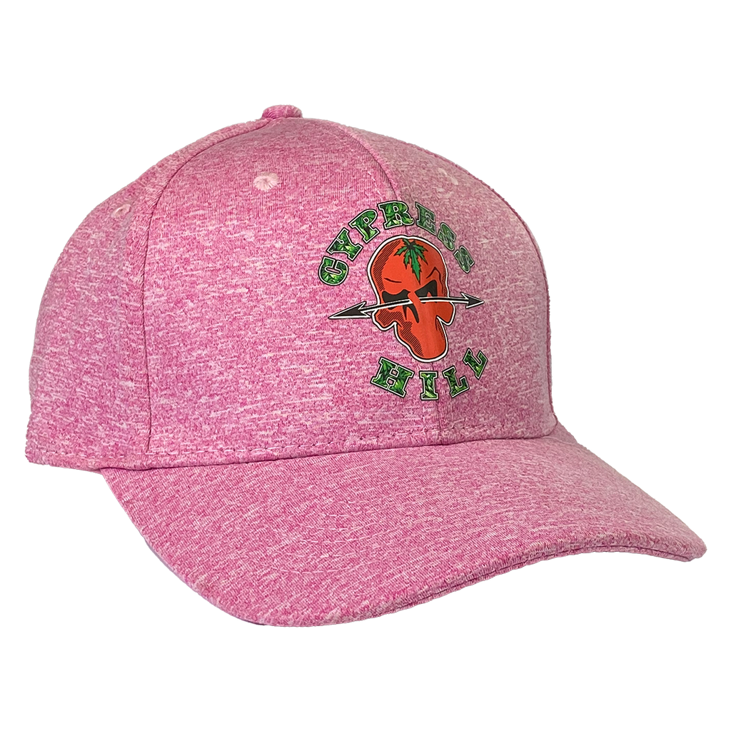 Cypress Hill "Skull N Compass" Curved Bill Adjustable Baseball Hat in Pink