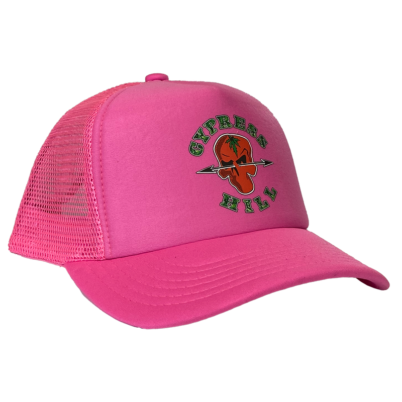 Cypress Hill "Skull N Compass" Trucker Hat in Pink