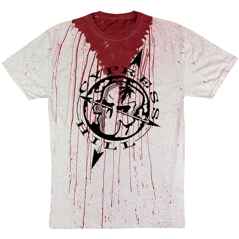 Cypress Hill “Skull N Compass” LIMITED EDITION Red Splatter T-Shirt