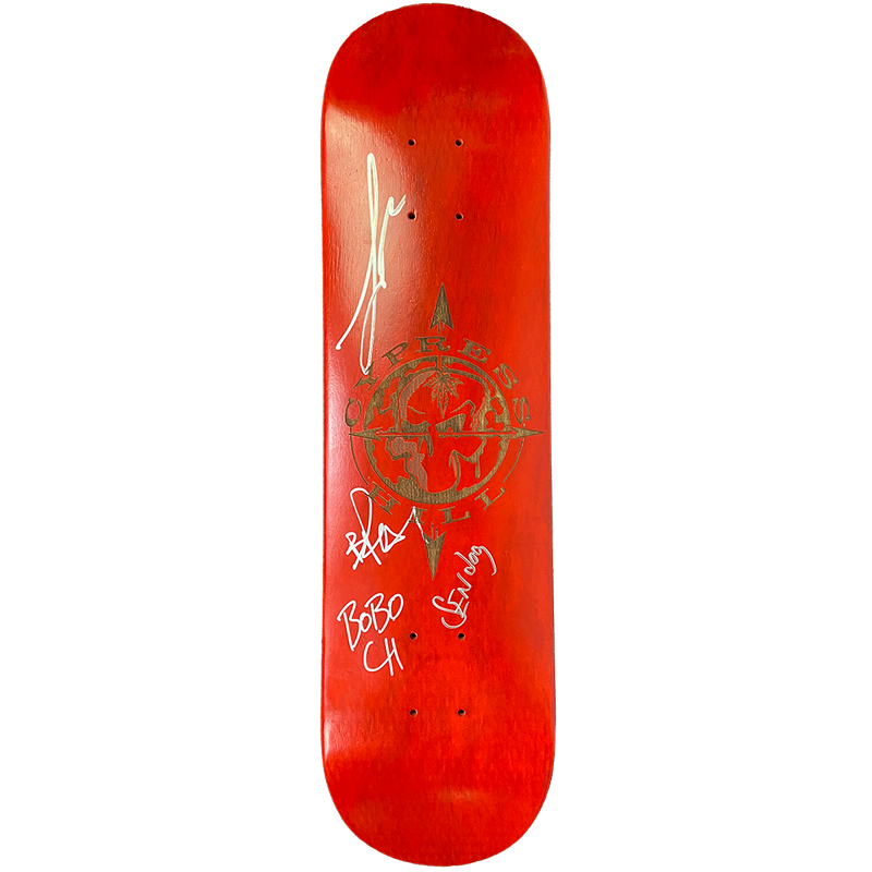 Cypress Hill AUTOGRAPHED "Skull N Compass" Limited Edition Skate Deck in Red