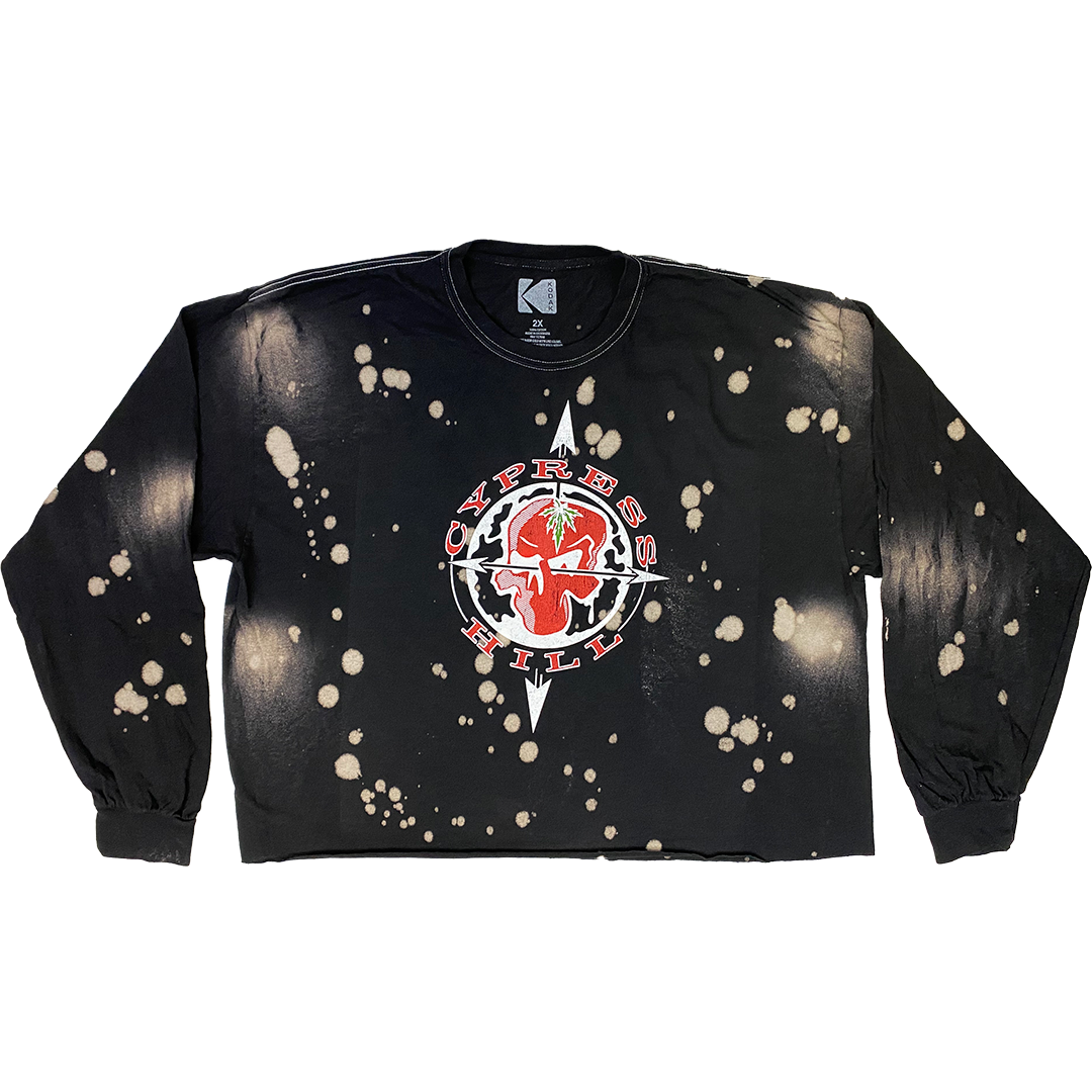 Cypress Hill "OG Skull N Compass" Women's Long Sleeve Crop T-Shirt