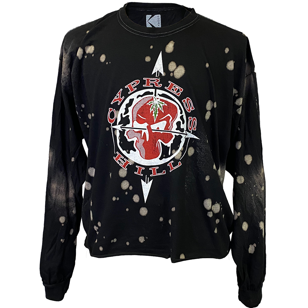 Cypress Hill "OG Skull N Compass" Women's Long Sleeve Crop T-Shirt