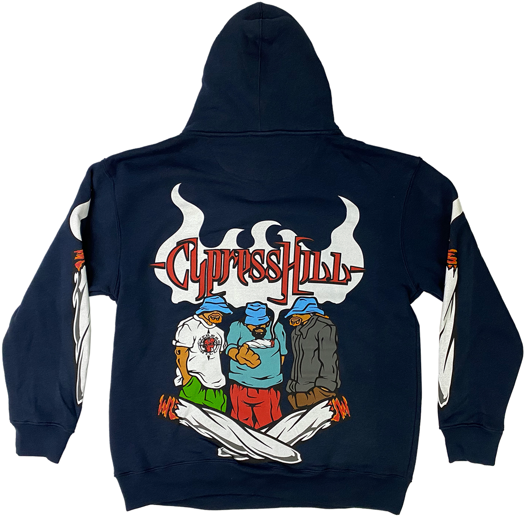 Cypress Hill "Blunted 2023" Pullover Hoodie in Navy