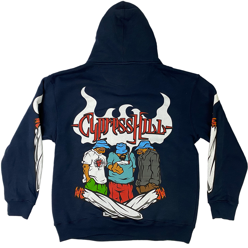 Cypress Hill "Blunted 2023" Pullover Hoodie in Navy