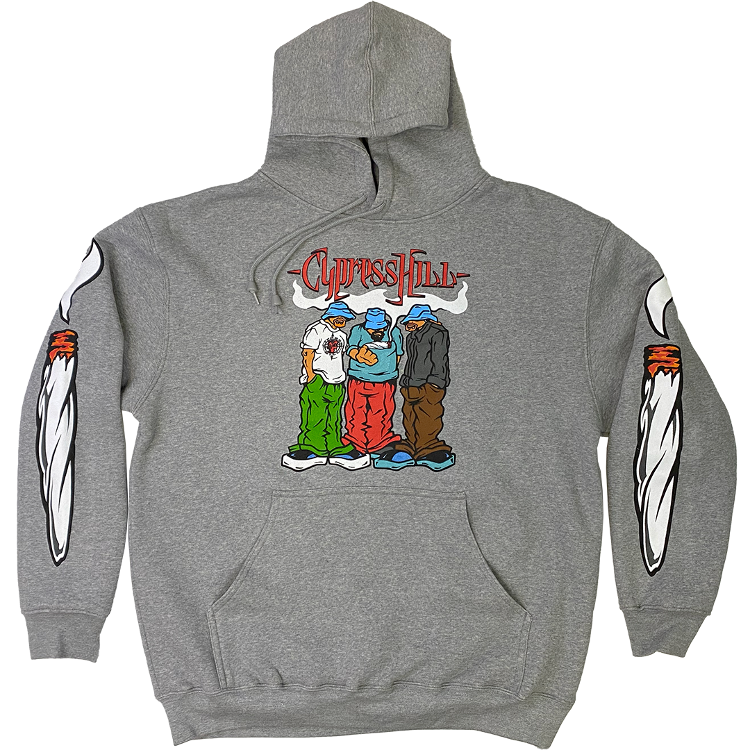 Cypress Hill "Blunted 2023" Pullover Hoodie in Heather Grey