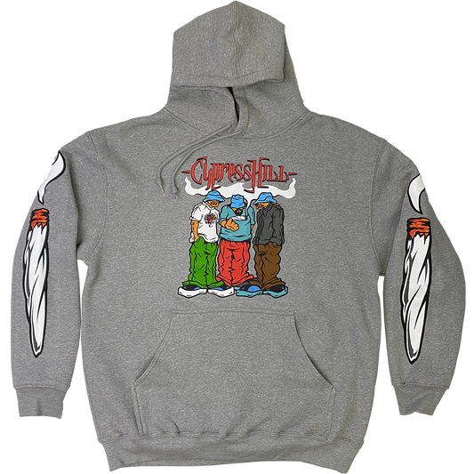 Cypress Hill "Blunted 2023" Pullover Hoodie in Heather Grey