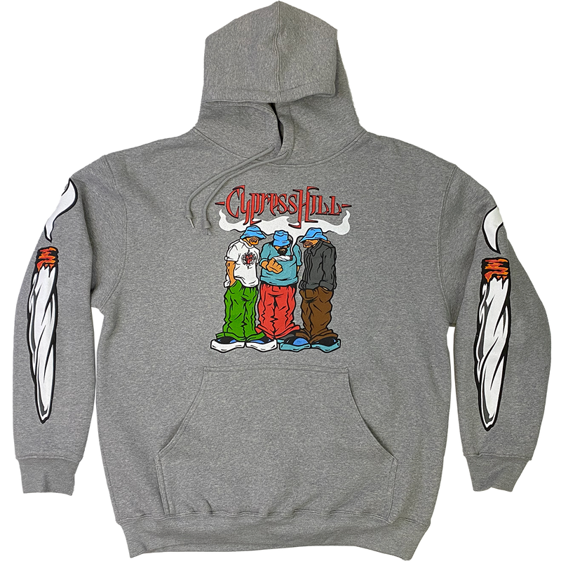 Cypress Hill "Blunted 2023" Pullover Hoodie in Heather Grey