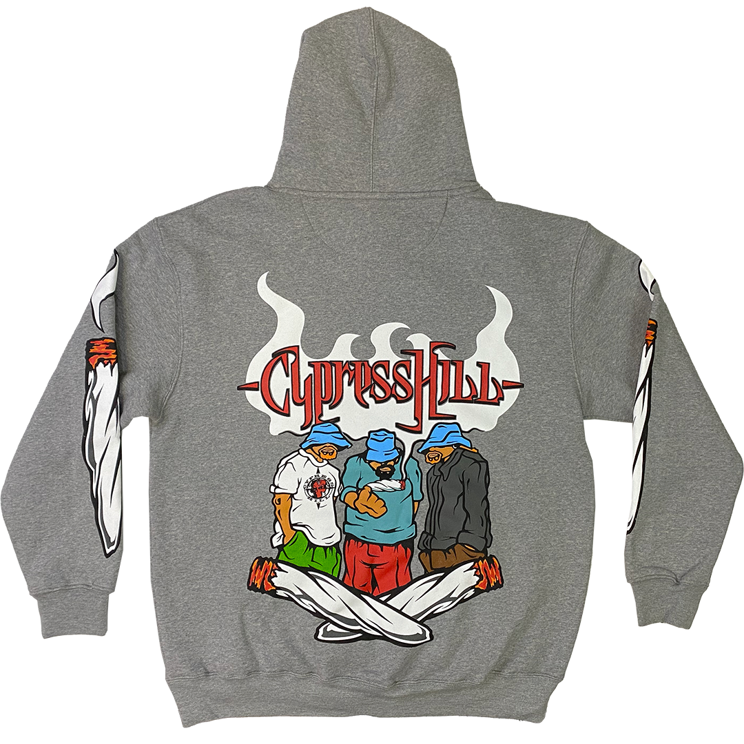 Cypress Hill "Blunted 2023" Pullover Hoodie in Heather Grey