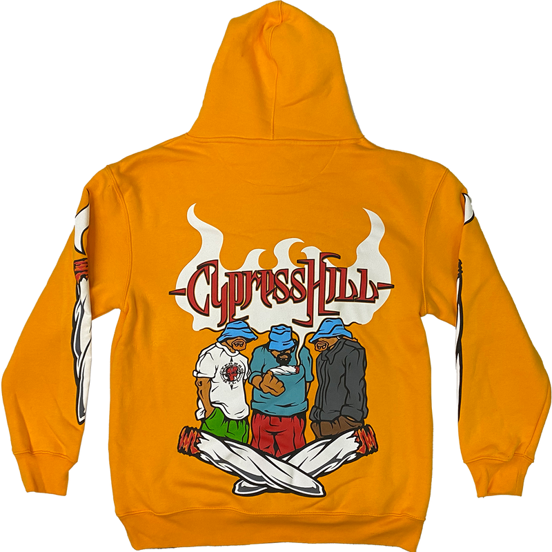 Cypress Hill "Blunted 2023" Pullover Hoodie in Gold