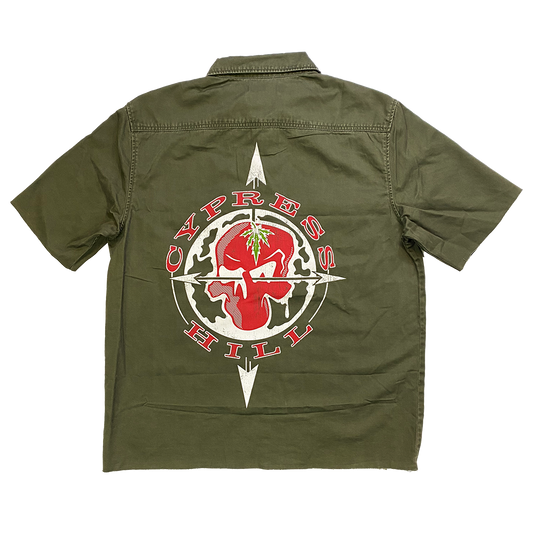 Cypress Hill "OG Skull N Compass" Limited Edition Short Sleeve Button Shirt