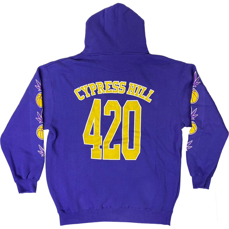 Cypress Hill "Laker 420" Pullover Hoodie in Purple