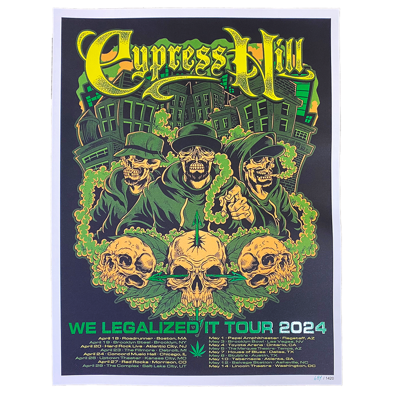 "We Legalized It Tour 2024" Limited Edition Hand Numbered Poster