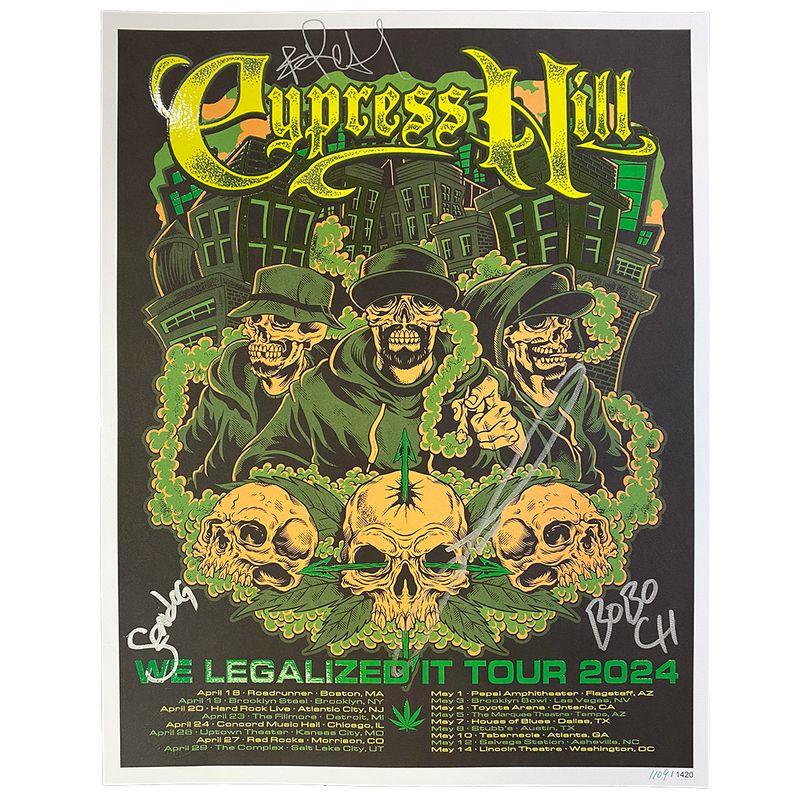 "We Legalized It Tour 2024" AUTOGRAPHED Limited Edition Hand Numbered Poster