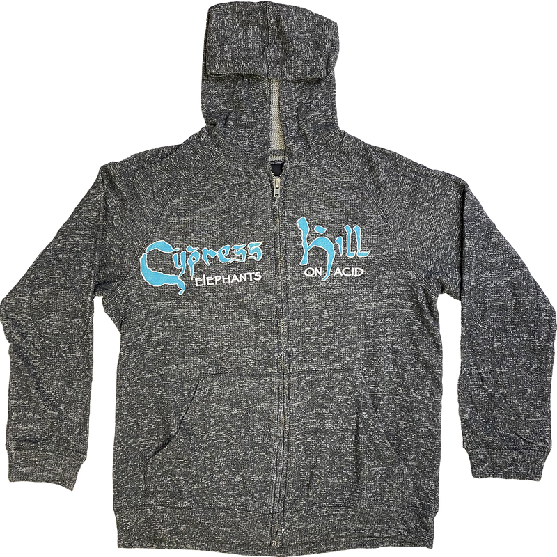 Cypress Hill "Elephants On Acid" Zip Hoodie In Charcoal