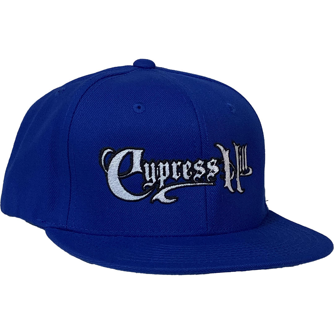Cypress Hill "Script Logo" Snapback Hat in Blue