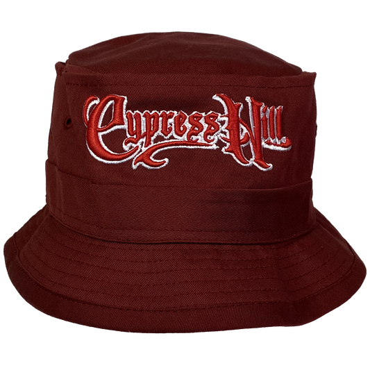 Cypress Hill "Script Logo" Bucket Hat in Maroon