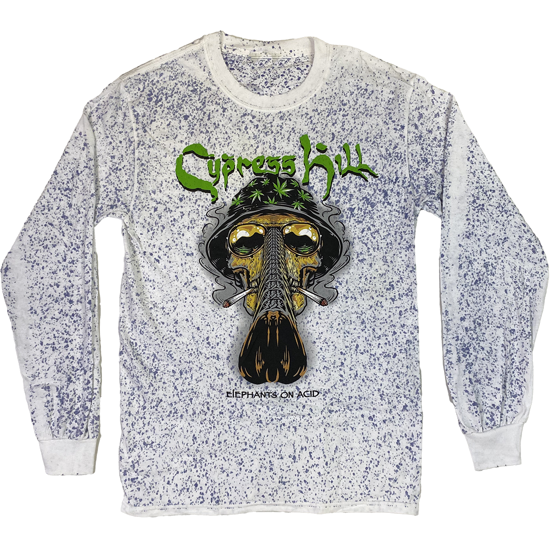 "Fear and Loathing" Long Sleeve T-Shirt In Splatter Dye