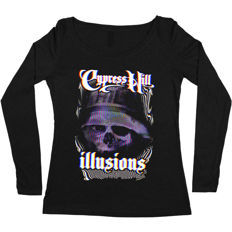 Cypress Hill  "Illusions" Women's Long Sleeve Scoop Neck T-Shirt