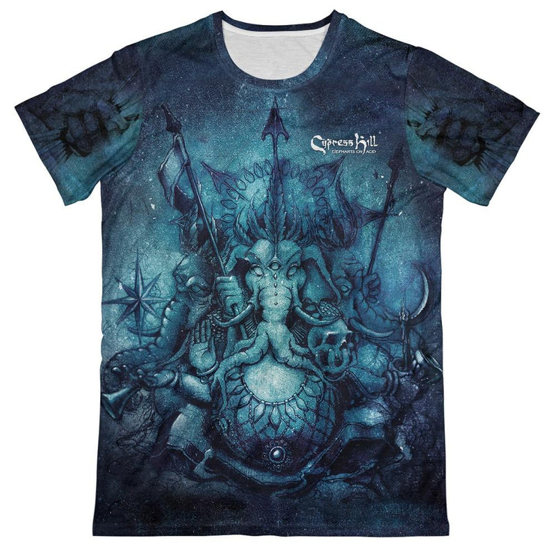 Cypress Hill "Elephants on Acid" Premium All Over Print Crew Neck T-shirt