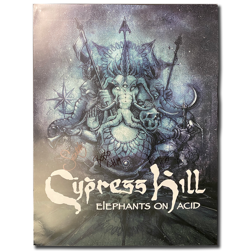 Cypress Hill "Elephants on Acid" Autographed Limited Edition Poster