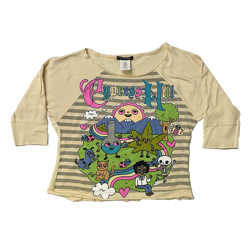 Cypress Hill "Happy Time by Sean Solomon" Women's Crop Raglan