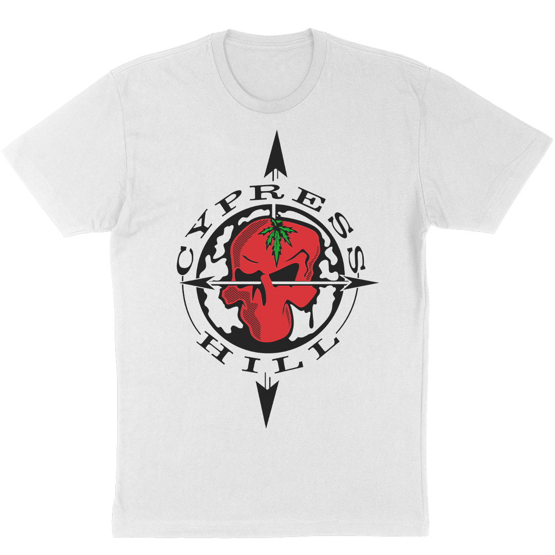 Cypress Hill "Bootleg OG Skull and Compass" White T-Shirt