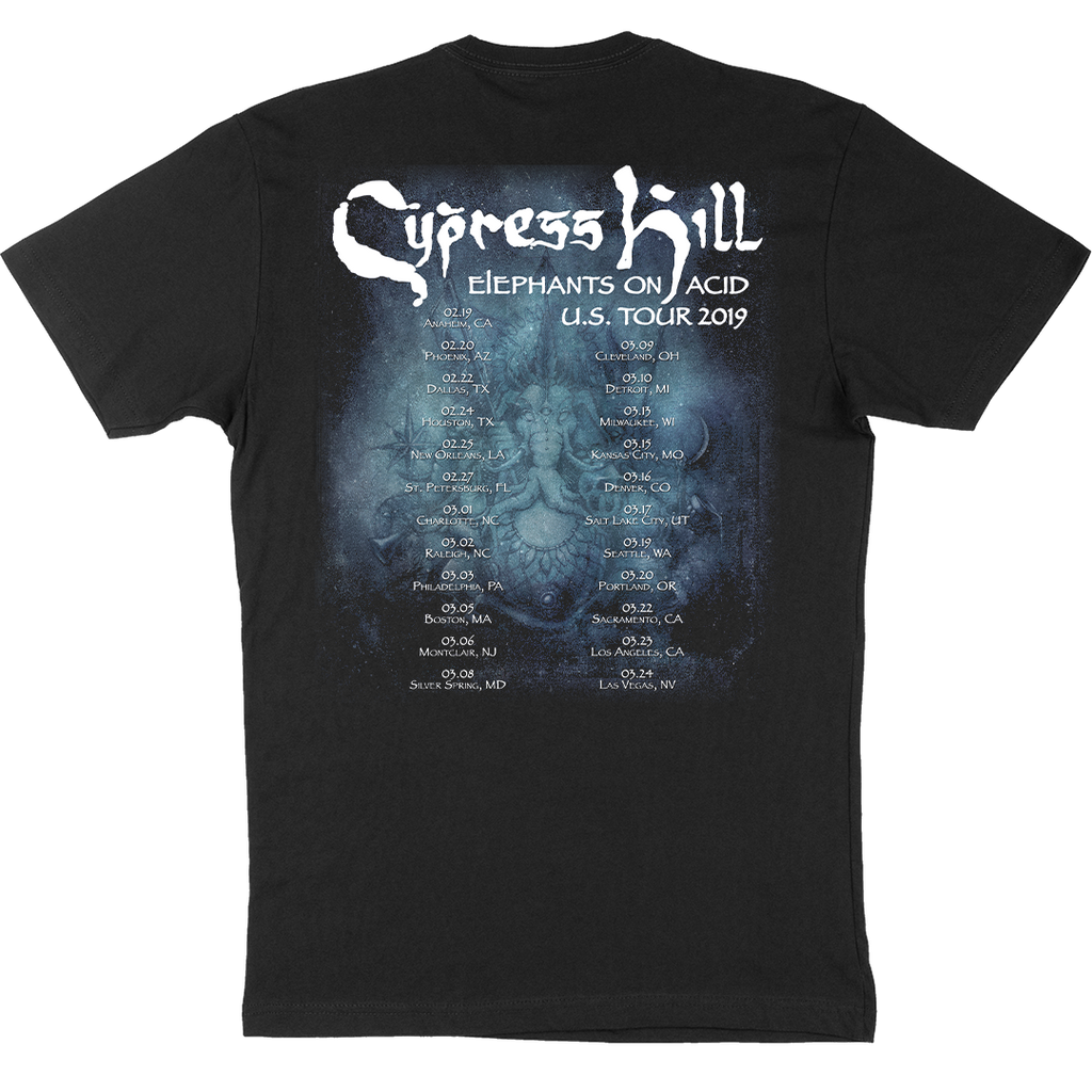 Cypress Hill "Elephants On Acid" T-Shirt with 2019 Tour Dates
