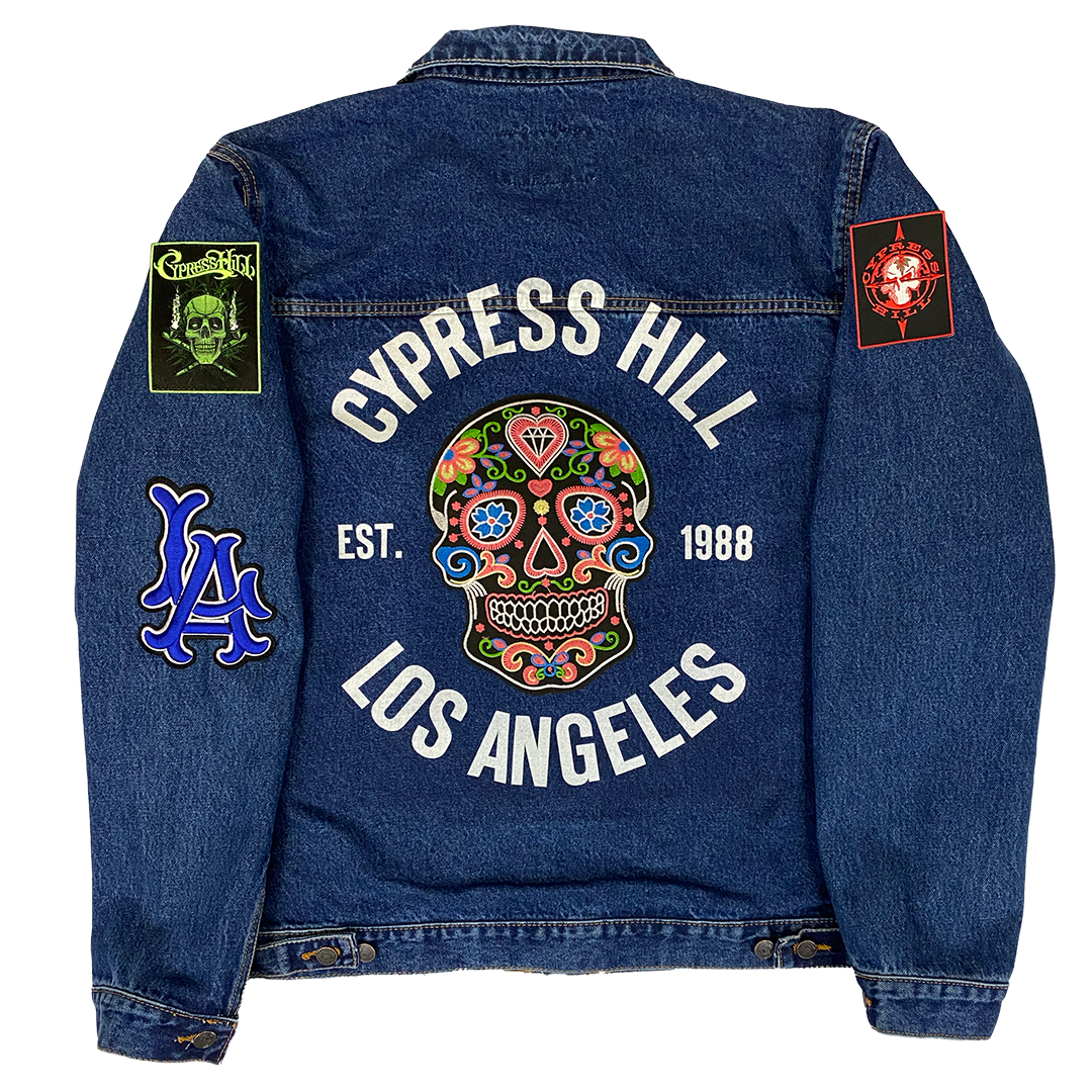 （スカル）A.PRESSE everyone Denim Jacket Guitar Company Denim Jacket with Cross Skull Roses | Online