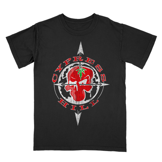 Cypress Hill "OG Skull N Compass" Black T-Shirt